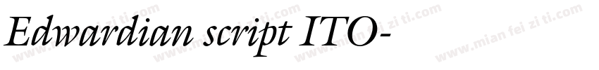 Edwardian script ITO字体转换